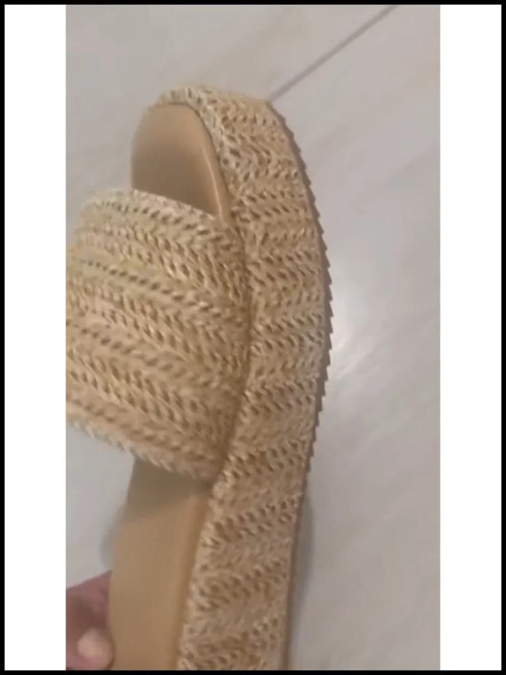 Platform Wedge Espadrilles with Raffia Woven Upper, Comfortable Slip-On Sandals
